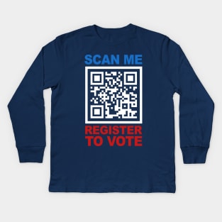 Register To Vote QR Code Kids Long Sleeve T-Shirt